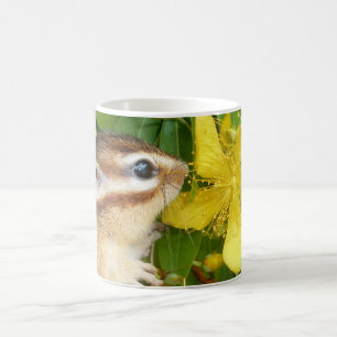 Yellow flower and Chipmunk (4) Coffee Mug