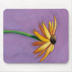 Yellow flower art beautiful Gaillardia painting Mouse Mat