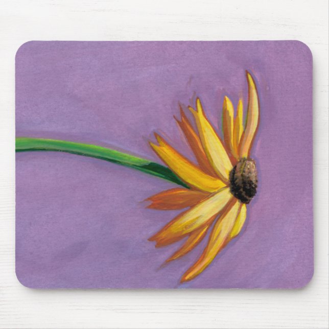Yellow flower art beautiful Gaillardia painting Mouse Mat (Front)