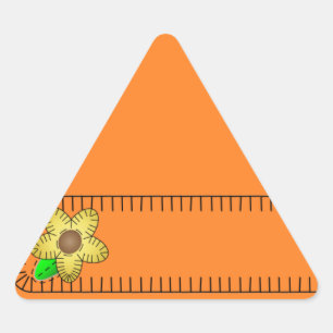 Yellow Flower BackgroundTriangle Sticker