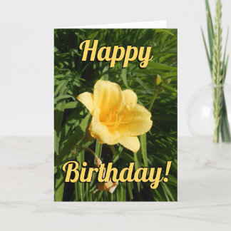 Yellow Flower Birthday Card