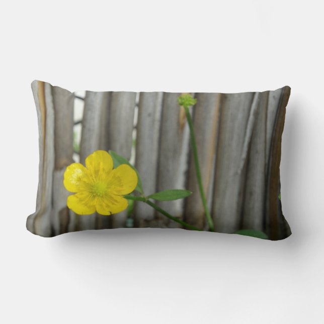Yellow Flower Blossom Photo Cushion (Front)