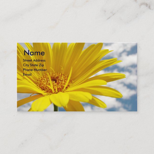 Yellow Flower Business Card (Front)