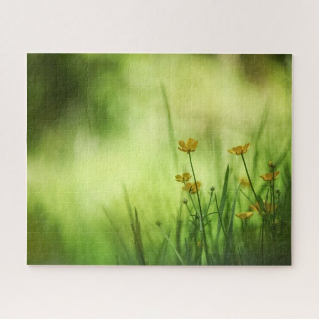 Yellow Flower Buttercup Nature Photo Jigsaw Puzzle (Horizontal)