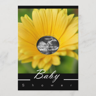 Yellow "Flower Child" Baby Shower Invitation