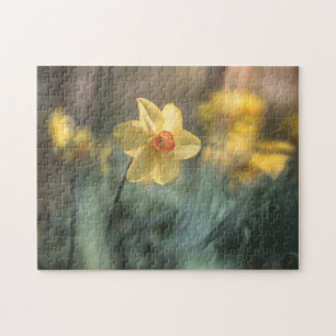 Yellow Flower Daffodil Nature Photo Jigsaw Puzzle