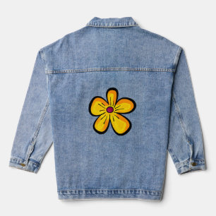 Yellow Flower Denim Jacket