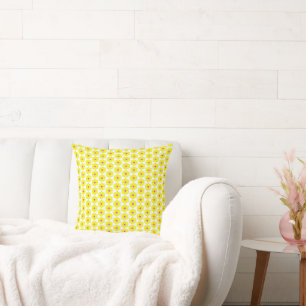 Yellow Flower Design Cushion