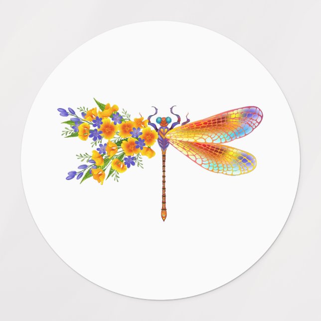 Yellow Flower Dragonfly (Design 1)