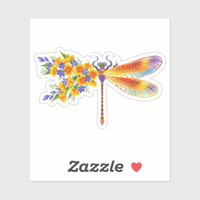 Yellow Flower Dragonfly (Sheet)