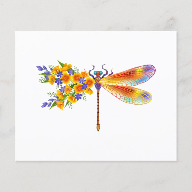 Yellow Flower Dragonfly (Front)