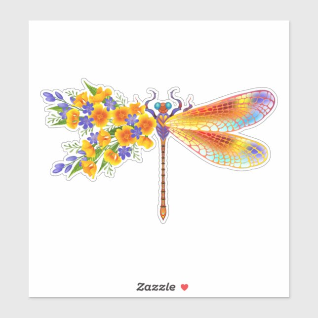 Yellow Flower Dragonfly (Sheet)