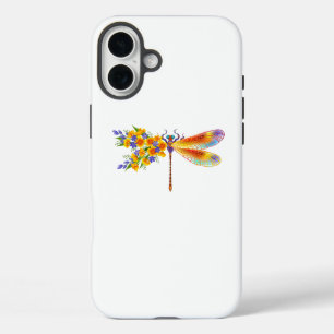 Yellow Flower Dragonfly iPhone 16 Plus Case