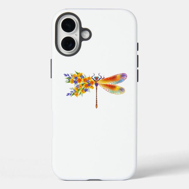 Yellow Flower Dragonfly Case-Mate iPhone Case (Back)