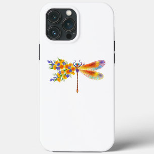 Yellow Flower Dragonfly iPhone 13 Pro Max Case
