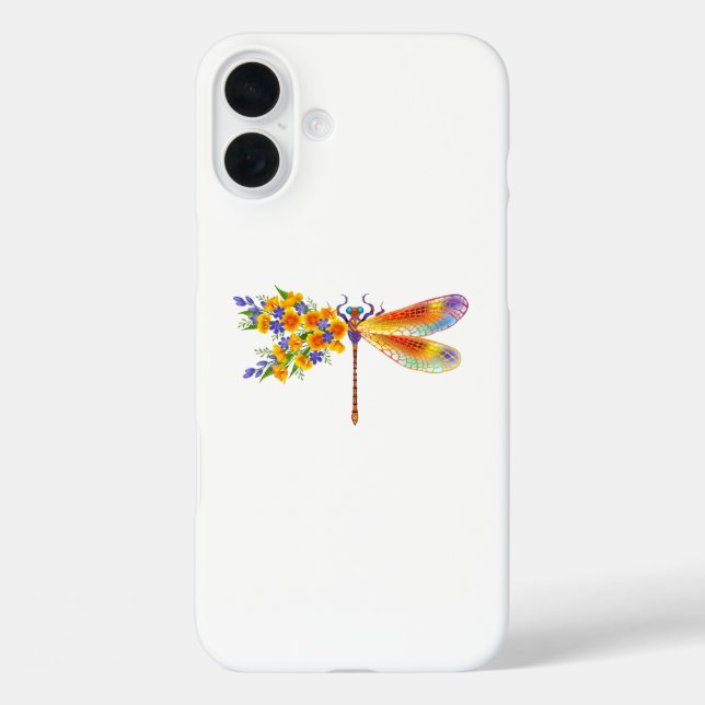 Yellow Flower Dragonfly Case-Mate iPhone Case (Back)