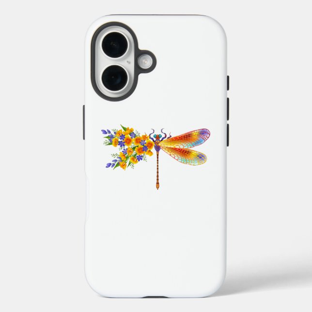 Yellow Flower Dragonfly Case-Mate iPhone Case (Back)