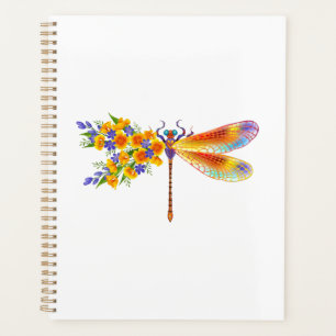 Yellow Flower Dragonfly Planner
