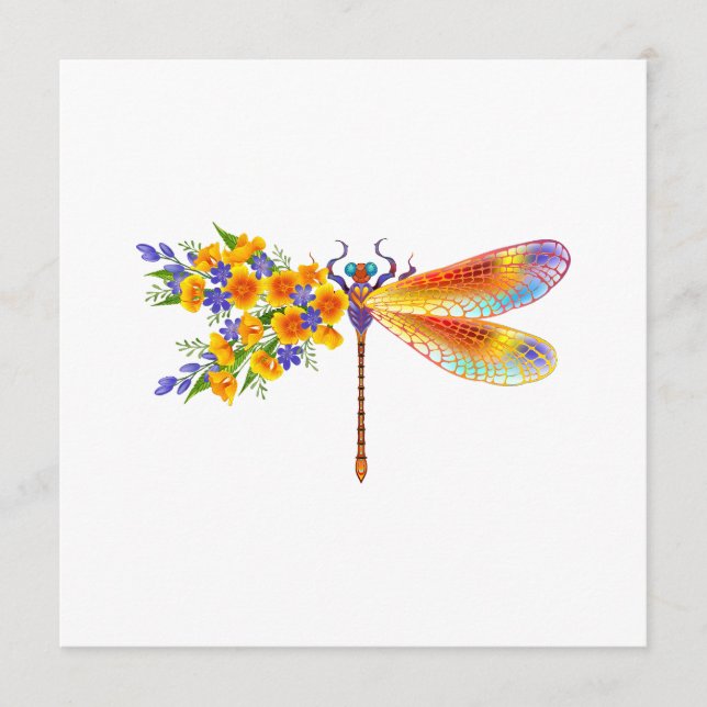 Yellow Flower Dragonfly Programme (Front)