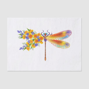 Yellow Flower Dragonfly Tissue Paper