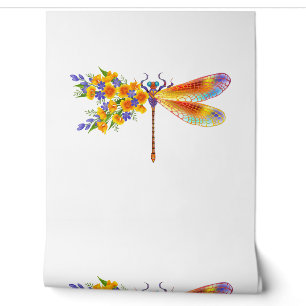 Yellow Flower Dragonfly Wallpaper