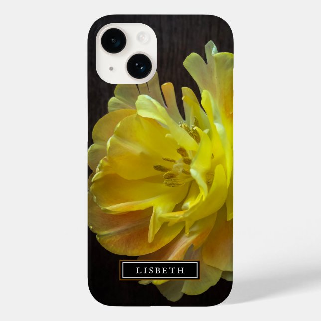 Yellow Flower Floral  iPhone Case (Back)