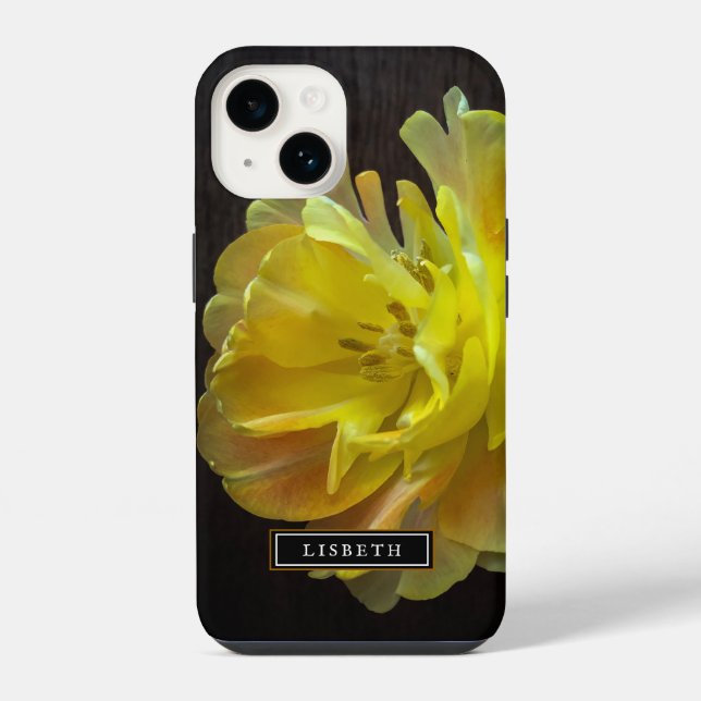 Yellow Flower Floral  iPhone Case (Back)
