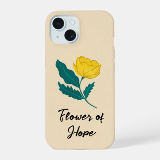 Yellow Flower & Green Leaves Motivational case