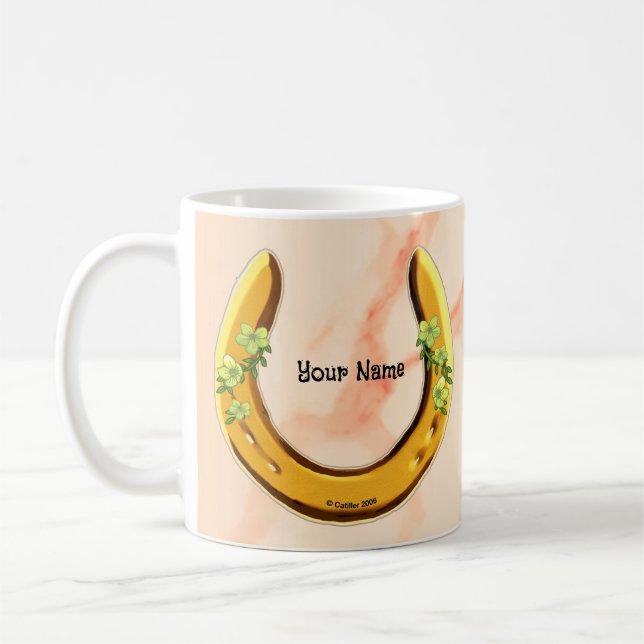 Yellow Flower  Horseshoe mug (Left)