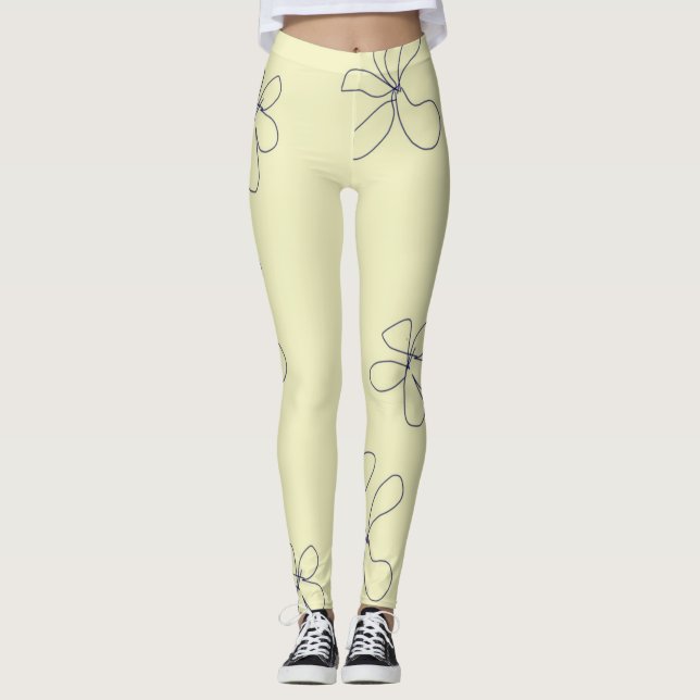 yellow flower leggings (Front)