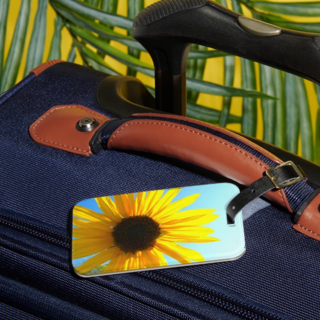 Yellow Flower Luggage Tag (Front Insitu 3)
