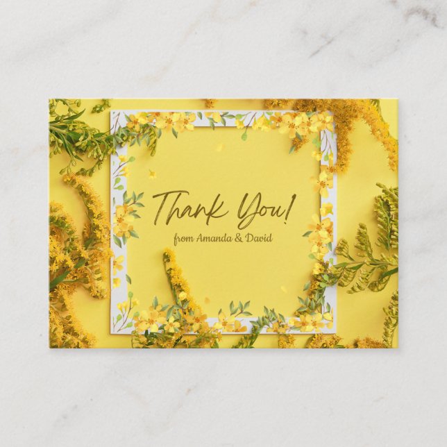 yellow flower modern card (Front)