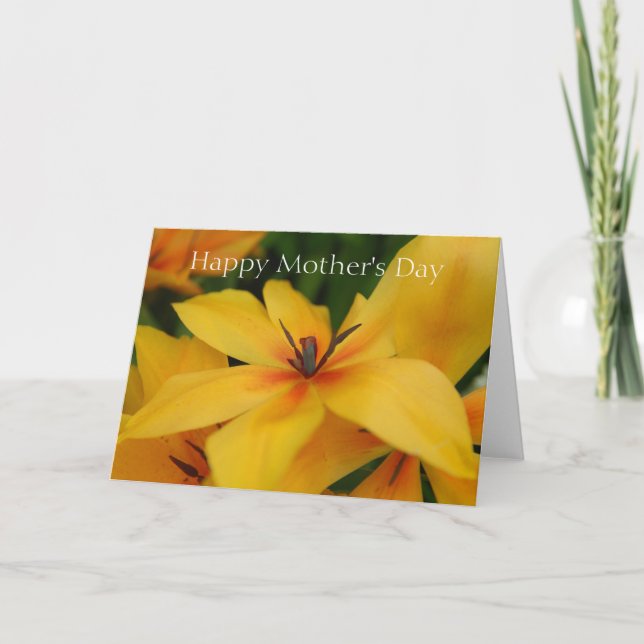 Yellow Flower Mothers Day Card (Front)