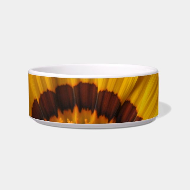 Yellow flower on  black background bowl (Front)