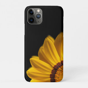 Yellow flower on black background iPhone 11 pro case