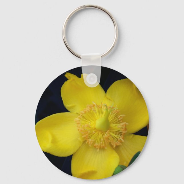 Yellow Flower Photo  Key Ring (Front)