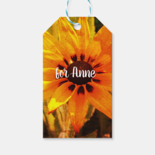 Yellow Flower Photo Name Gift Tag