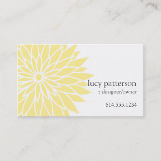 Yellow Flower Power Chic Stylish Business Cards