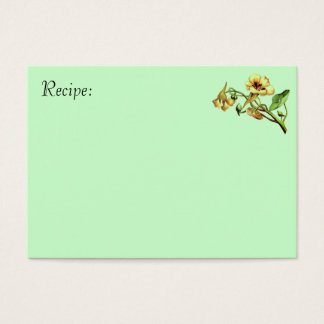 Yellow Flower Recipe Card