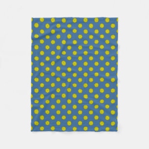 Yellow Flower Ribbon by Kenneth Yoncich Fleece Blanket