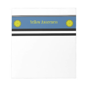 Yellow Flower Ribbon by Kenneth Yoncich Notepad