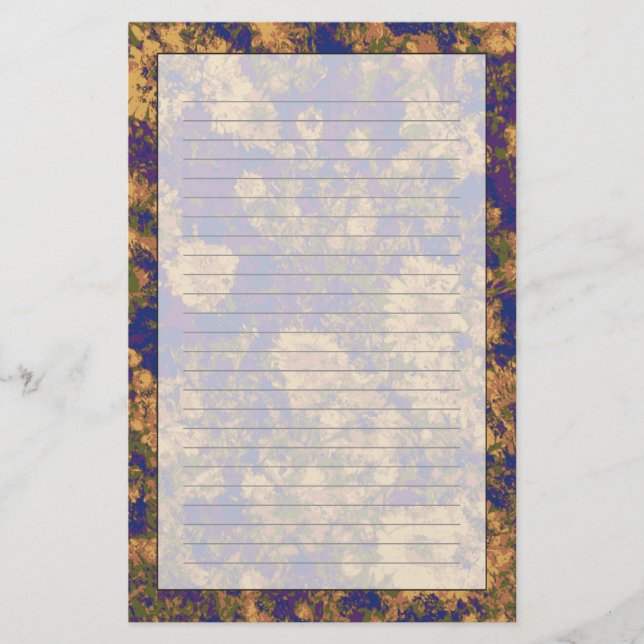 Yellow flower stationery (Front)