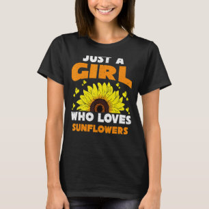 Yellow Flower Sunflower Lover Girls Women Sunshine T-Shirt