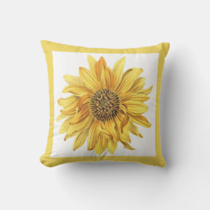 Yellow Flower / Sunflower Patio Cushion