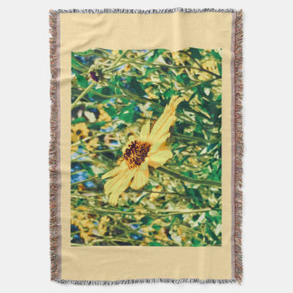 Yellow Flower Throw Blanket