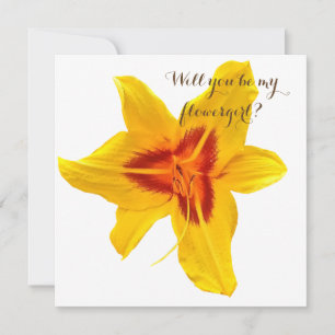 Yellow Flower, Will you be my flowergirl card
