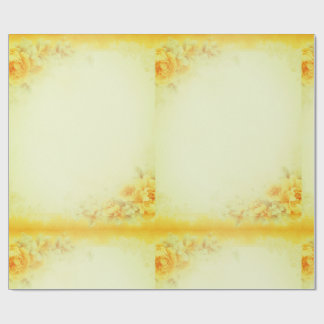 Yellow flower wrapping paper