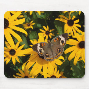 Yellow Flowers and Butterfly Mouse Mat