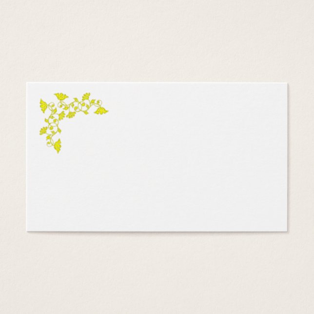Yellow Flowers And Swirls (Front)