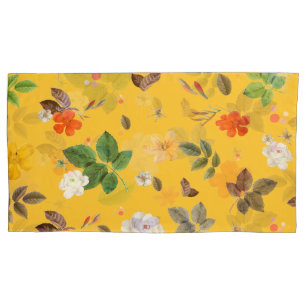 Yellow Flowers and White Roses 10 Pillowcase